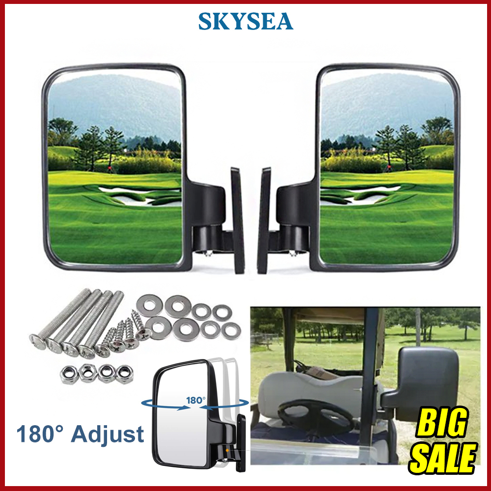 Golf Cart Mirrors Universal Folding Side View Mirror For Golf Carts