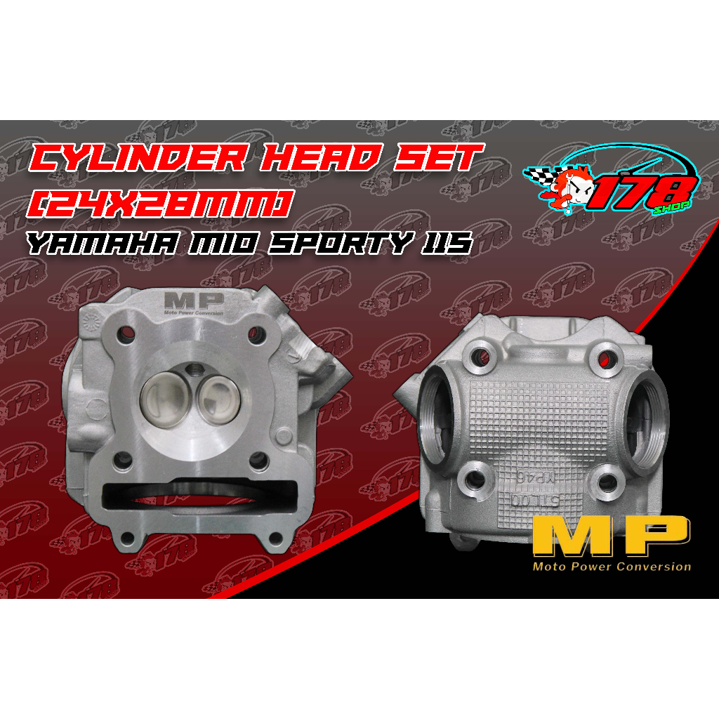 MP v2 big valve head mio sporty/soulty/nouvo(24/28) Shopee Philippines