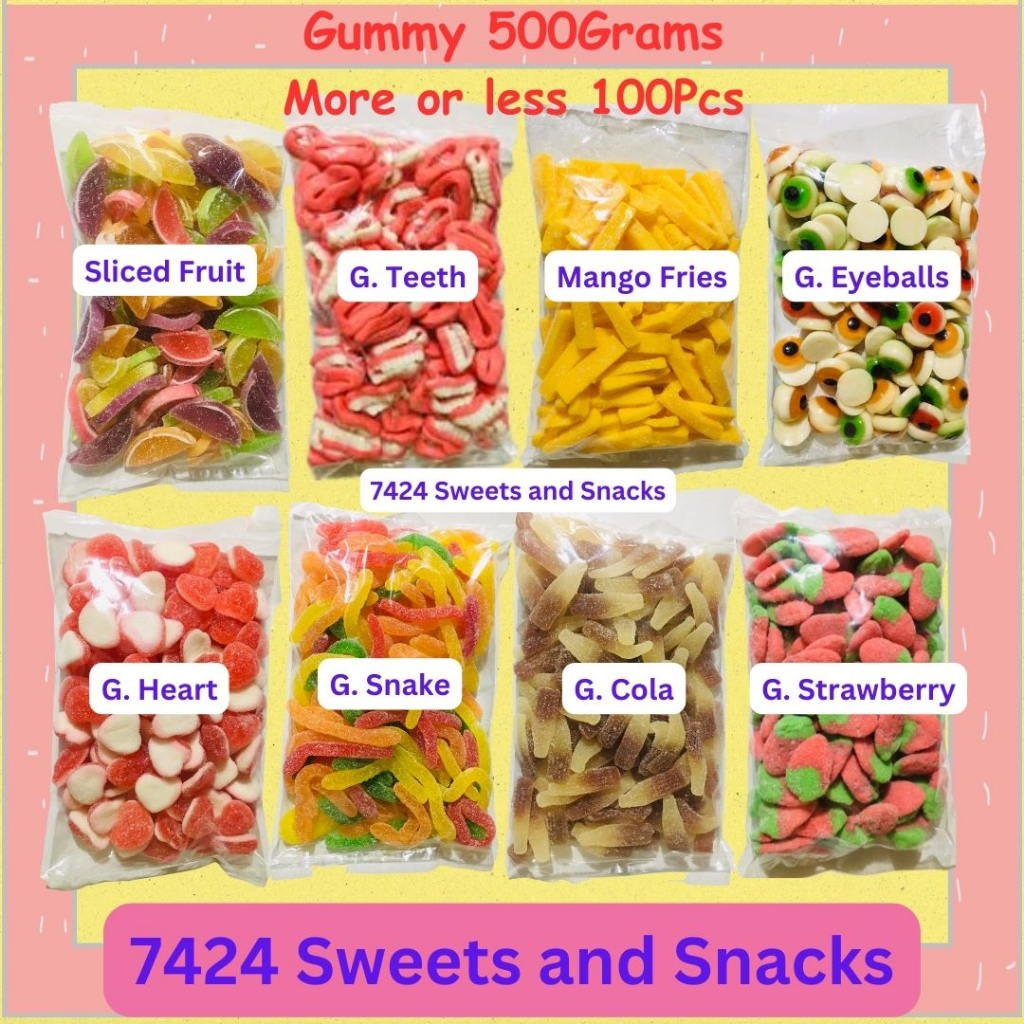 500g Grams Assorted Gummy Candies Perfect for Loot bags, Souvenirs and