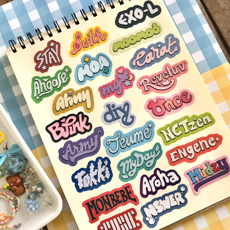 KPOP Fandom Names Premium Vinyl Sticker Part 3/3 (Tokki, Moa, Army) By ...