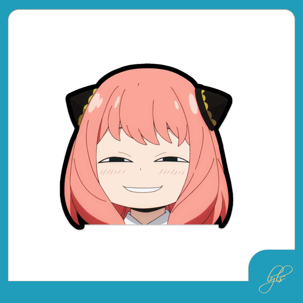 Anya Spy X Family Peeking Peeker Anime Waterproof Sticker | Shopee ...