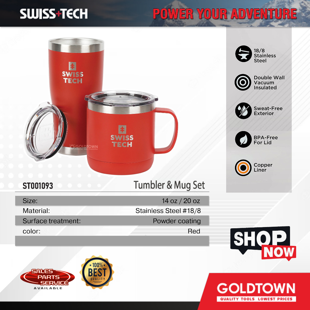 Original Swisstech Tumbler 20oz & Mug 14oz Set ST001093 Shopee Philippines