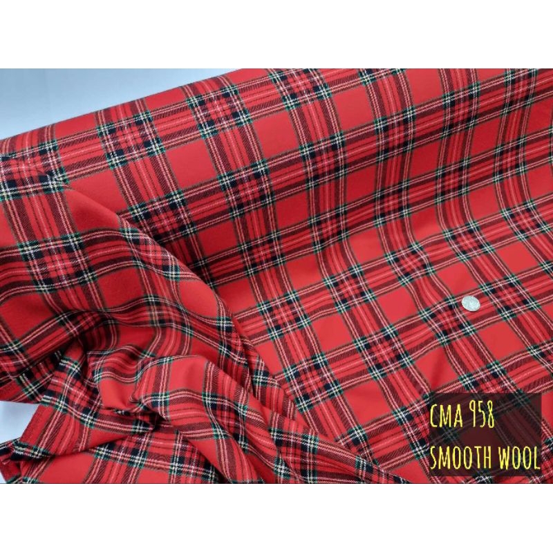 SMOOTH PLAID WOOL FABRICS 60 INCHES WIDTH Shopee Philippines