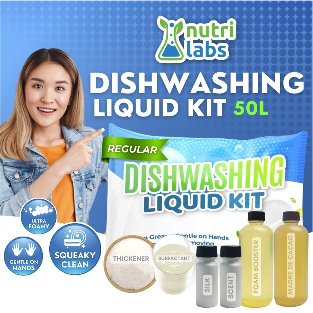 Nutrilabs Regular Dishwashing Liquid Soap Kit 50 Liters Yield Madre de