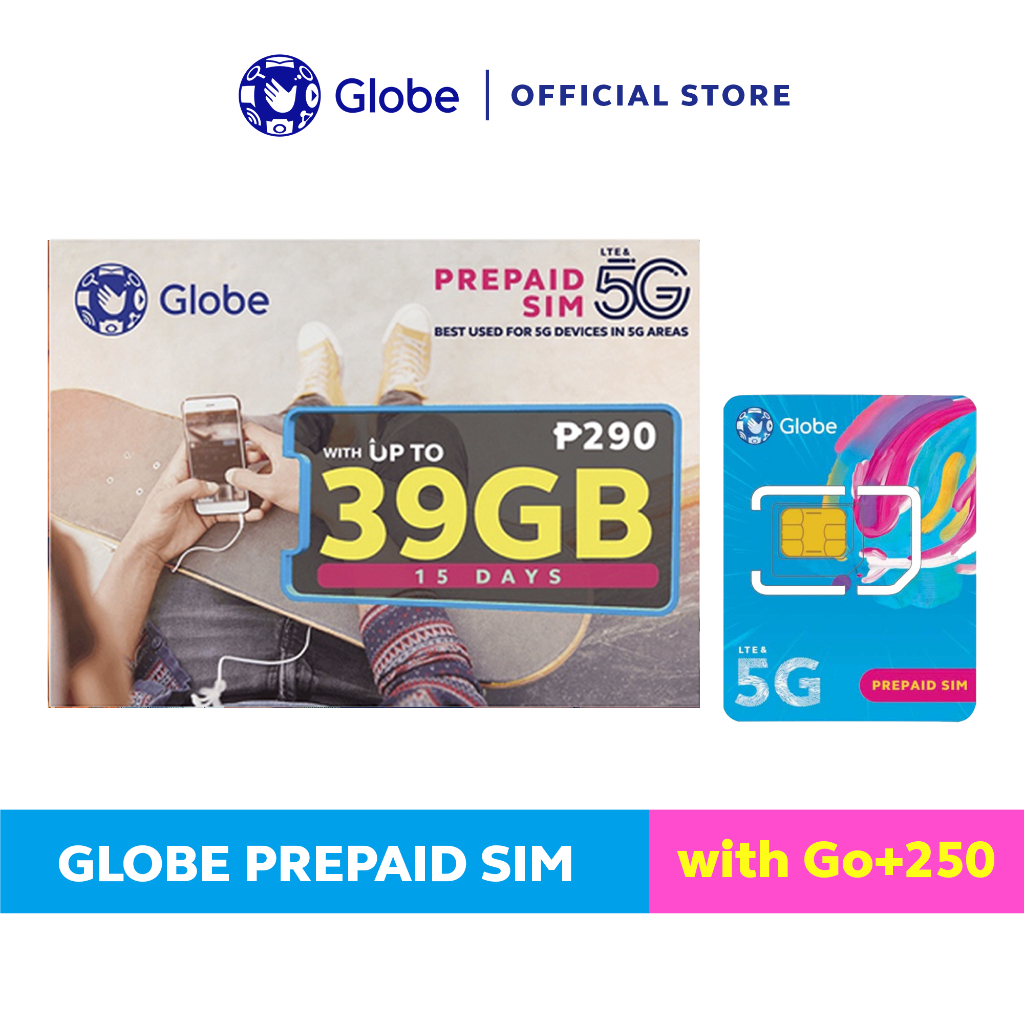 Globe Prepaid GO+ SIM Up to 39GB | Shopee Philippines