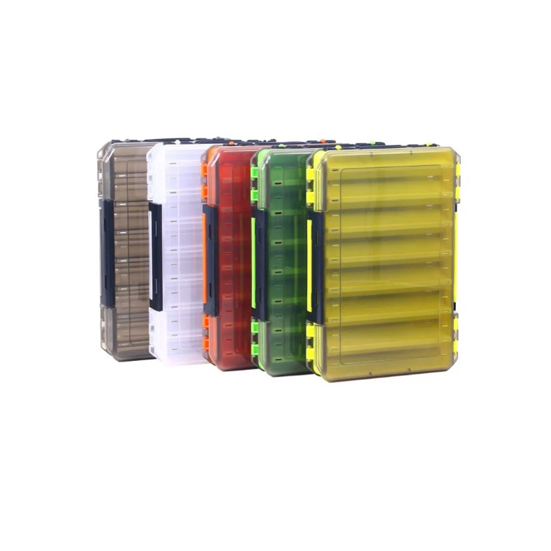 Double-Sided 12-Compartment Fishing Tackle Box  Foldable Bait & Hook  Storage  Stainless Steel & Plastic Saltwater Fishing Bait Hooks 12 Size  Fishing Hooks