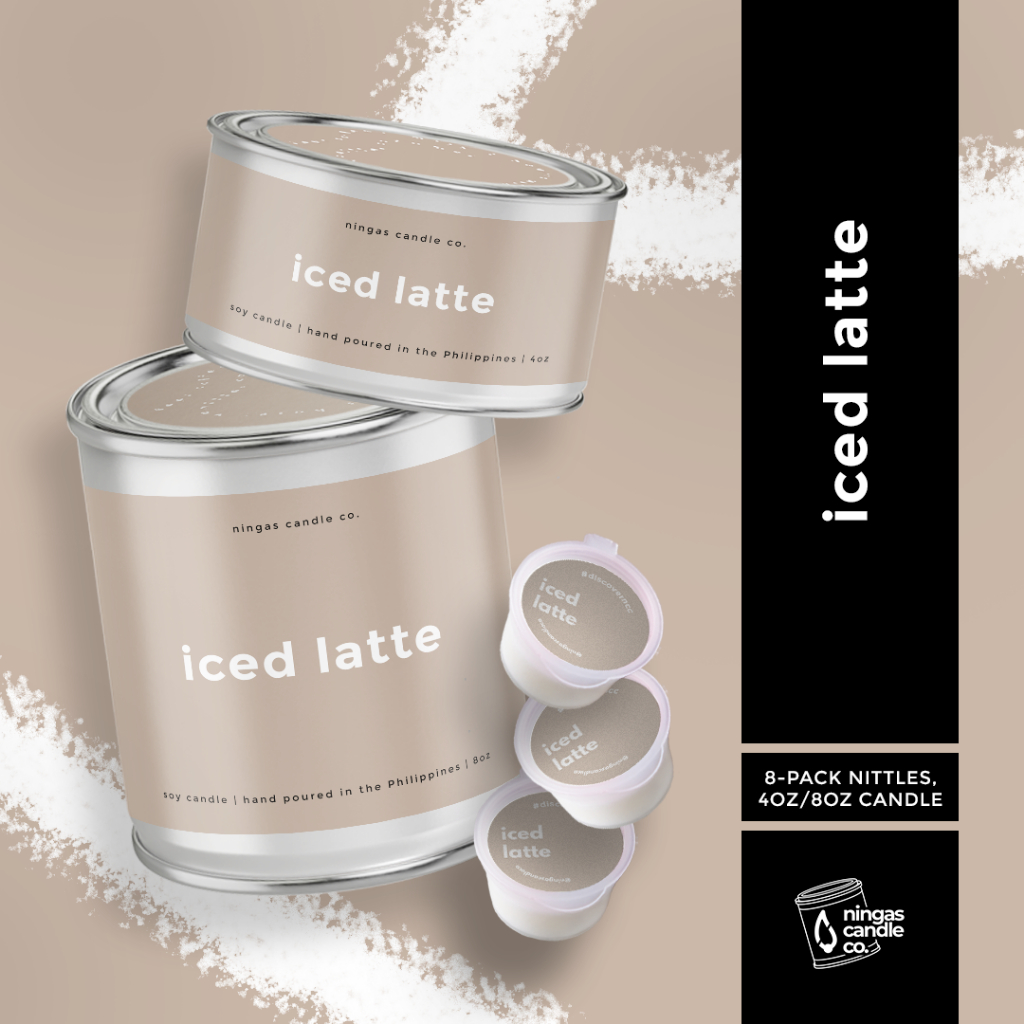 NCC | Iced Latte | Scented Soy Candles in Paint Tin Can & Nittles 8pk ...