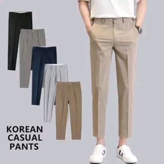 High Quality Trouser Pants for Men Above Ankle Korean Fashion