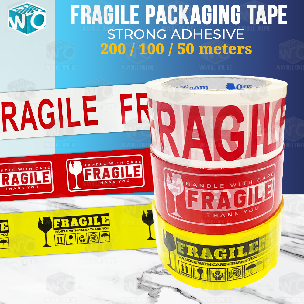 Fragile Tape 200 / 100 / 50 meters Packaging Tape Fragile Packing Tape