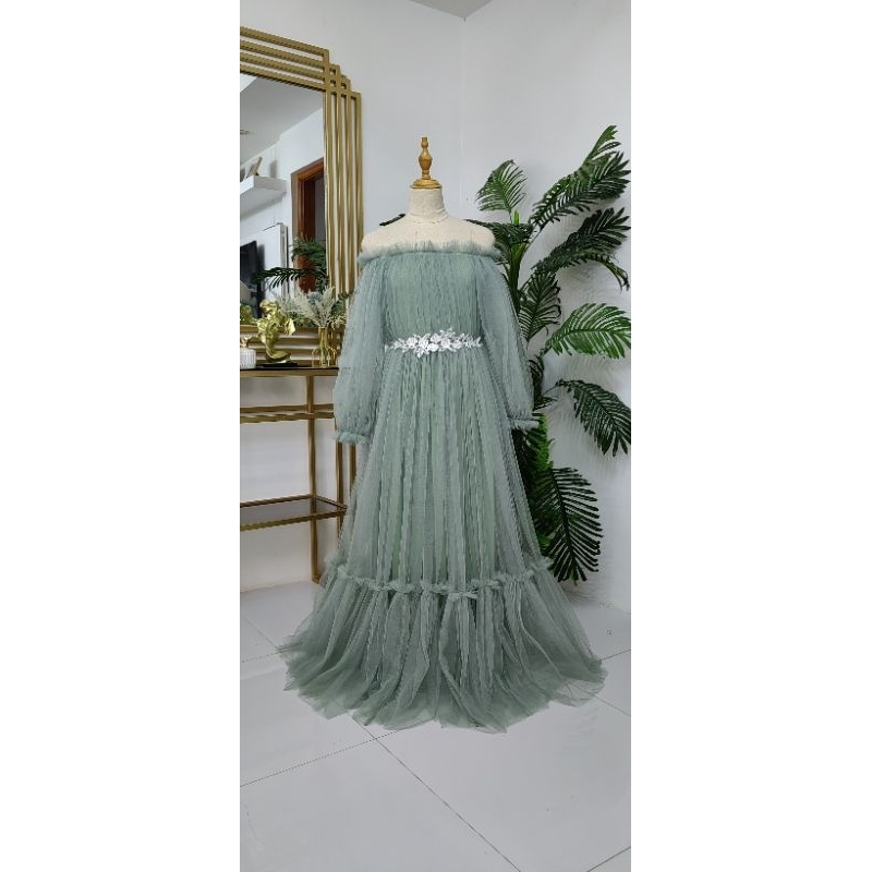 Fairy boho tulle dress (belt lace not included)