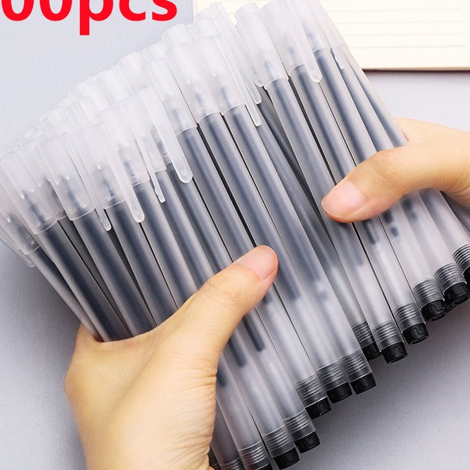 Gel Pen Ballpen Neutral Pen Black Frosted Full Needle Tube 0.5mm