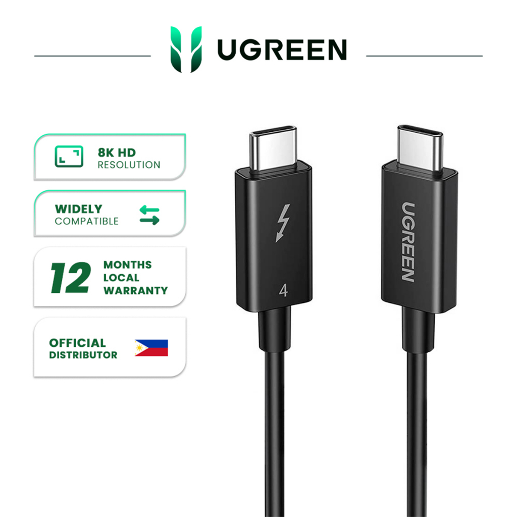 UGREEN USB-C To USB-C Thunderbolt 4 Cable 0.8m - PH | Shopee Philippines