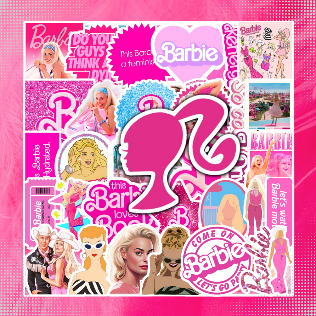 50 PCS| BARBIE MOVIE STICKERS MARGOT AND RYAN LAPTOP LUGGAGE WATERPROOF ...