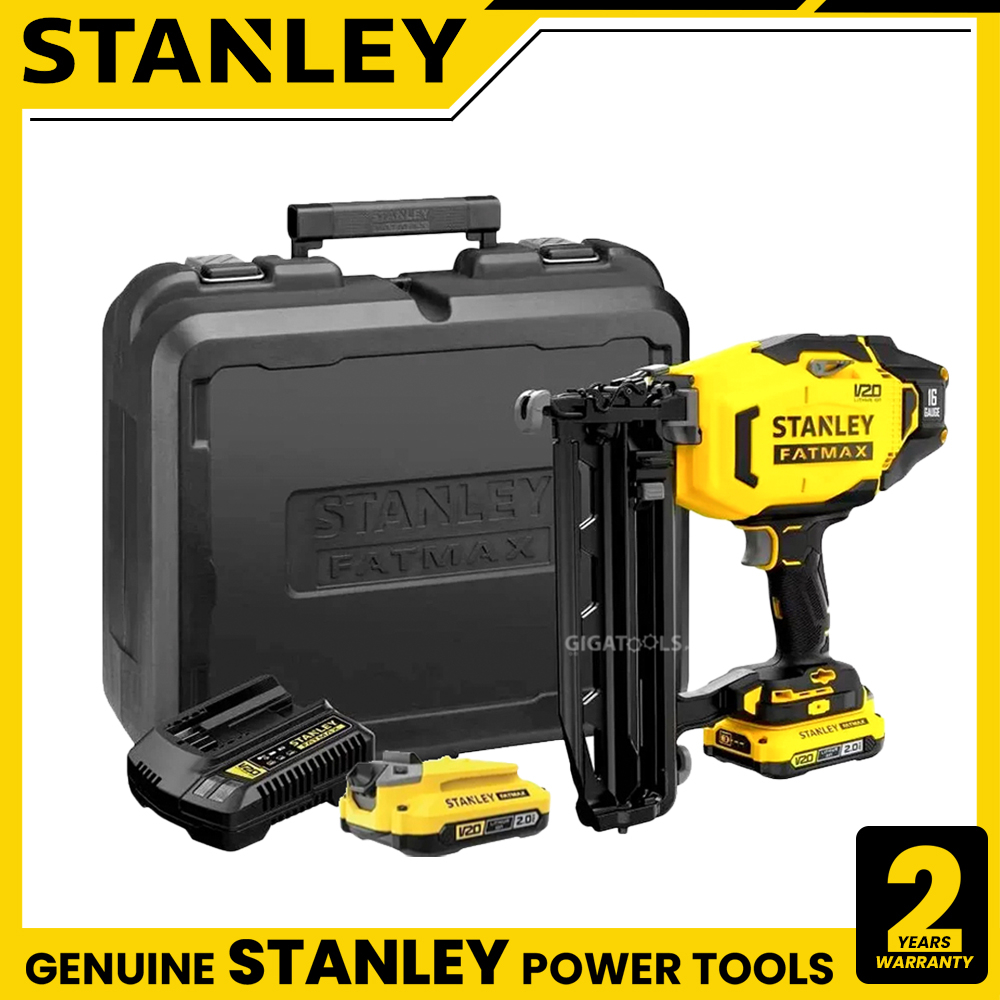 Stanley SCN616D2K Cordless Finishing Brad Nailer / Nail Gun 20V Kit Set