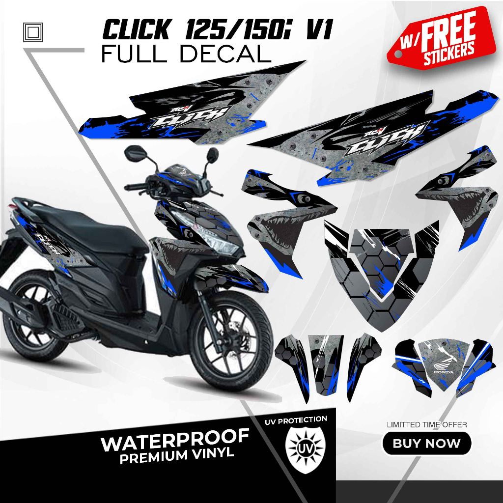 HONDA CLICK 125/150i Version Decals Waterproof
