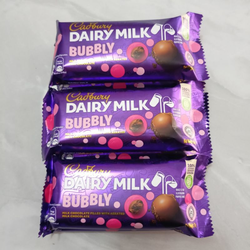 Cadbury Dairy Milk Bubbly 50g Shopee Philippines