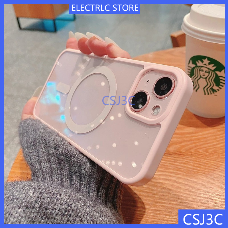 CSJ3C Ultra Clear Builtin Circle Soft Casing Phone Case