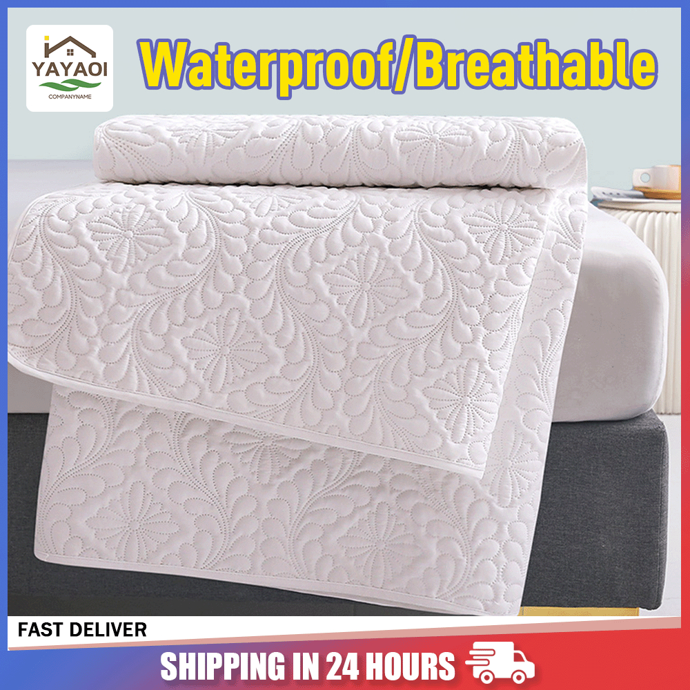 100 Waterproof Quilted Bed Sheet Machine Washable Dust Resistant Fully