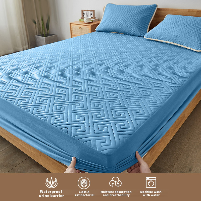 Cotton Waterproof Mattress Cover Single/Queen/King Quilted Fitted Bedsheet Foam Cover Deep