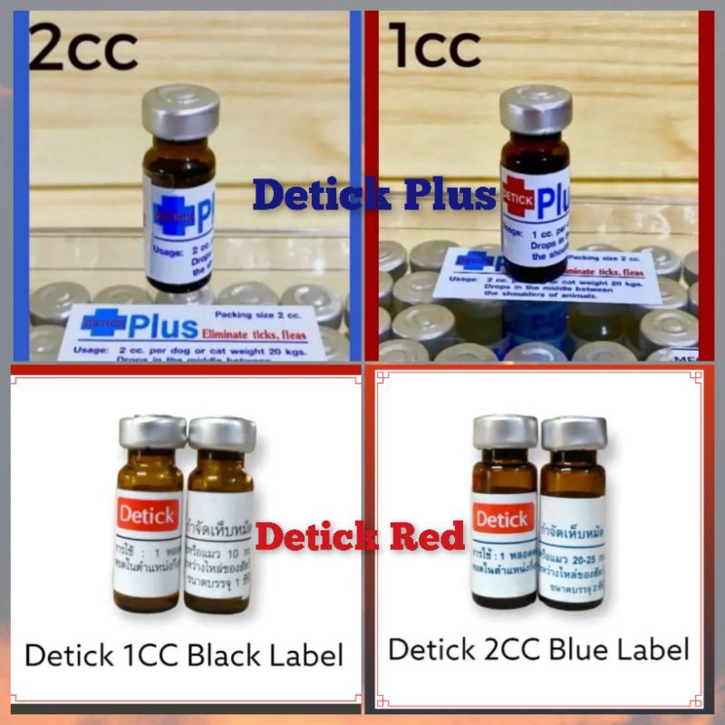 DeTick Plus And Detick Red Anti-Tick & Flea Spot-On Solution For Dogs ...