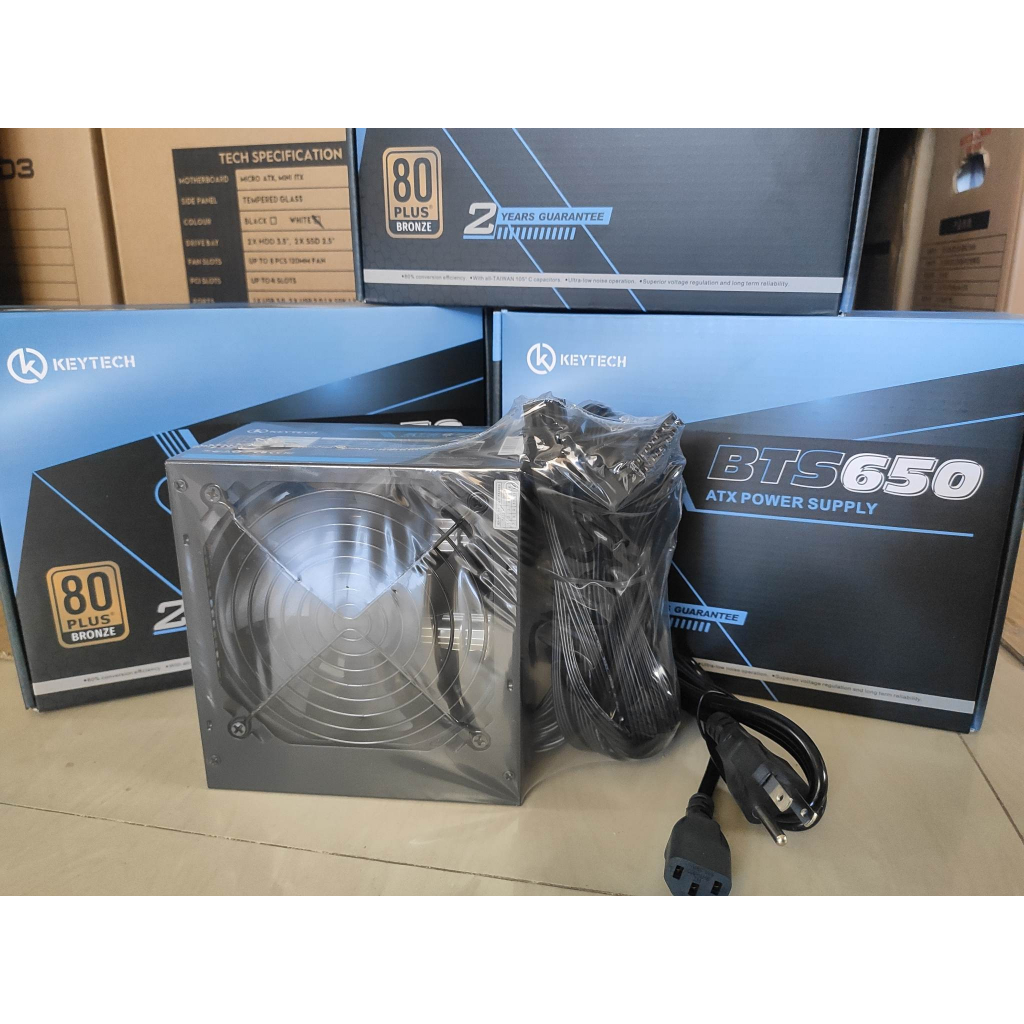 Keytech BTS 650w 80+ Bronze TR PSU Bnew 1yr warranty orig powersupply ...
