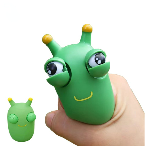 1pcs Funny Eyeball Popping Squeeze Toy Grass Worm Pinch Squishy Fidget