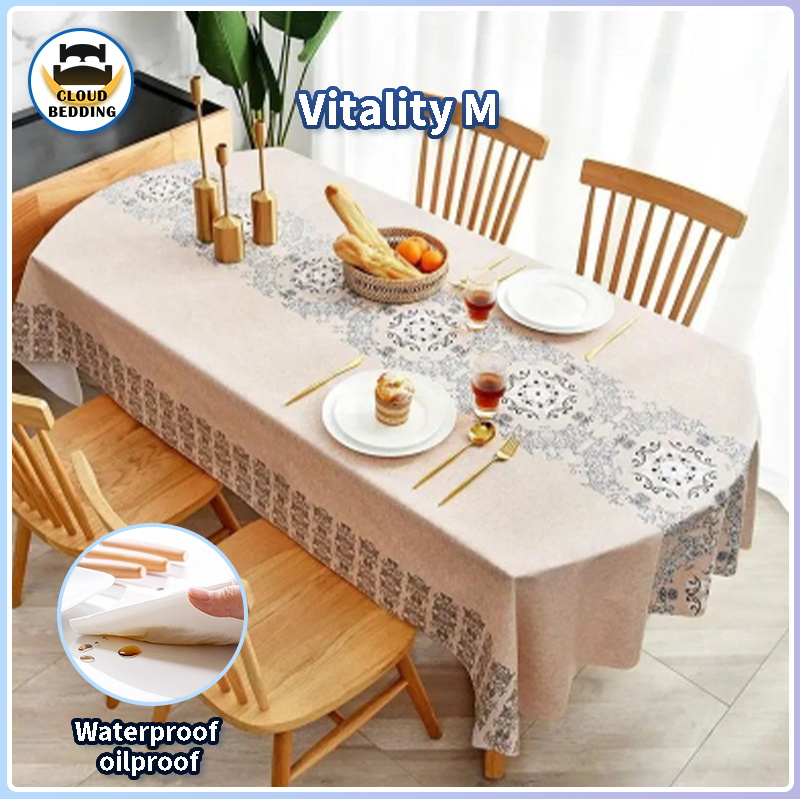 Waterproof Oilproof Table Cloth Rectangular Tablecloths Round Table