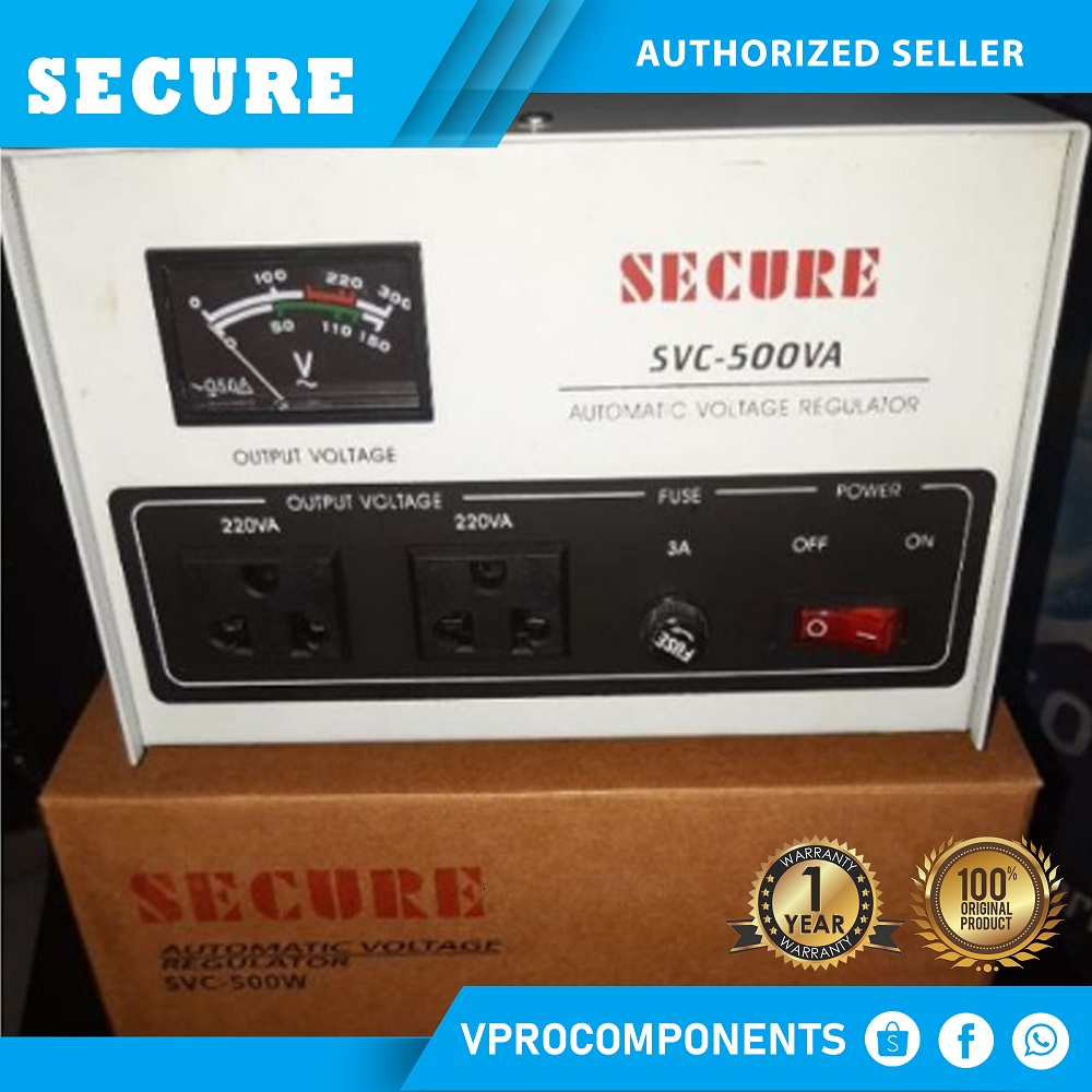 SECURE 500W AVR WITH METER (SVC-500VA) | Shopee Philippines