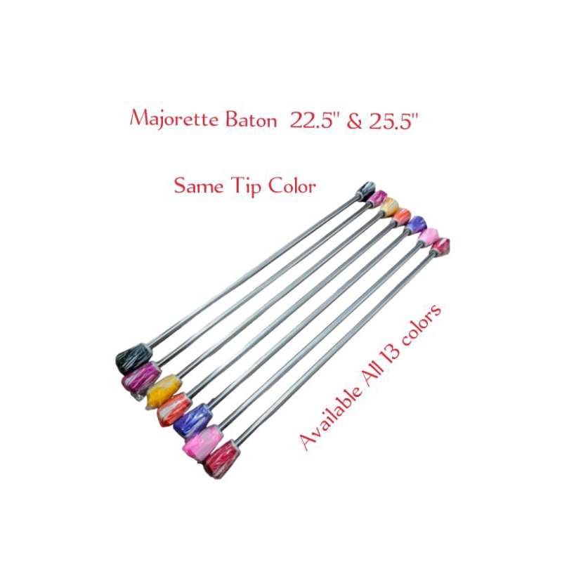 Majorette Baton Same Tip Color (size 22.5" & 25.5") Shopee Philippines