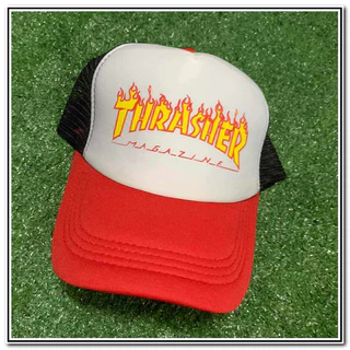 Thrasher Magazine Hat Cap Adult Black Snap Back Adjustable Godzilla Flame  Logo