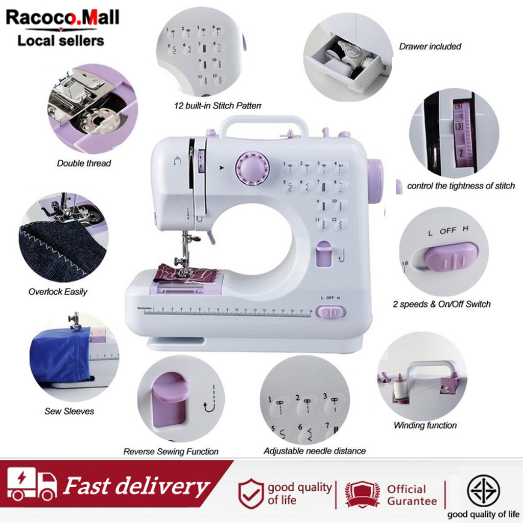 【In stock】Portable Sewing Machine Mini Electric Household 12 Stitches ...