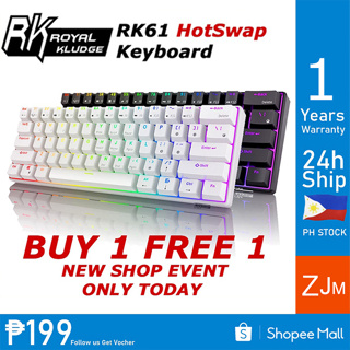 RK ROYAL KLUDGE RK61 Tri-mode BT5.0/2.4G/USB Mechanical Keyboard