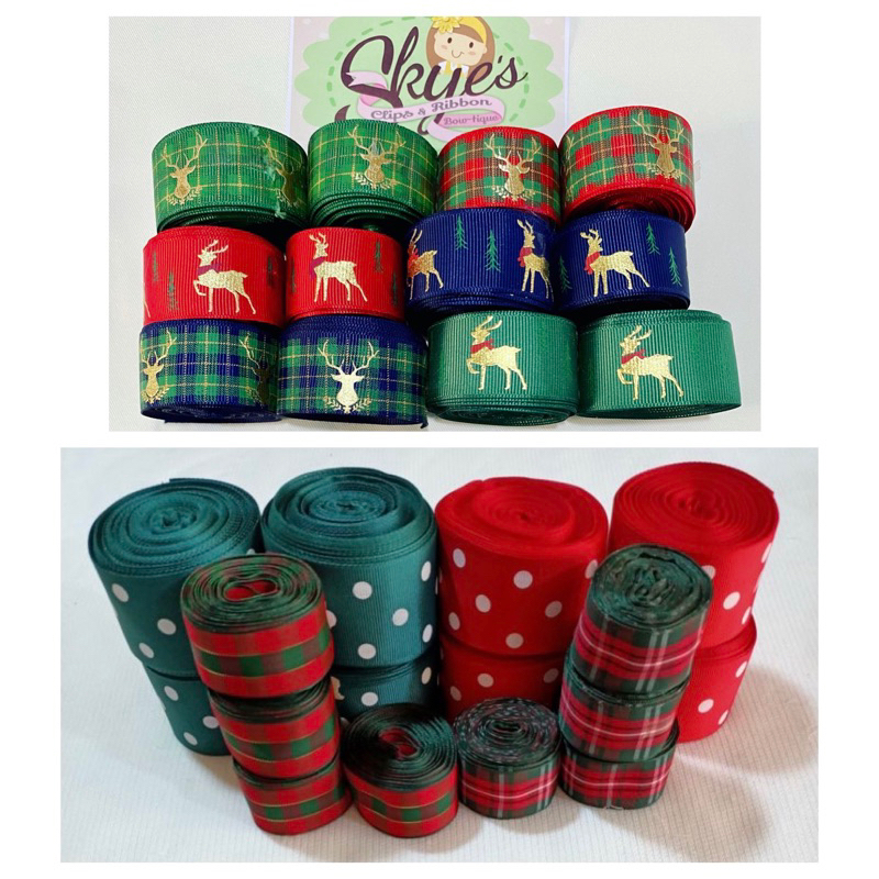 / Christmas Ribbon Colors Grosgrain & Soft Ribbons 1