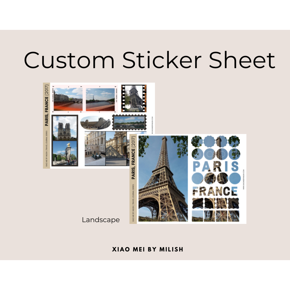 20/ 50/100 pieces Customized Sticker Sheet | Kiss Cut Sticker | For ...