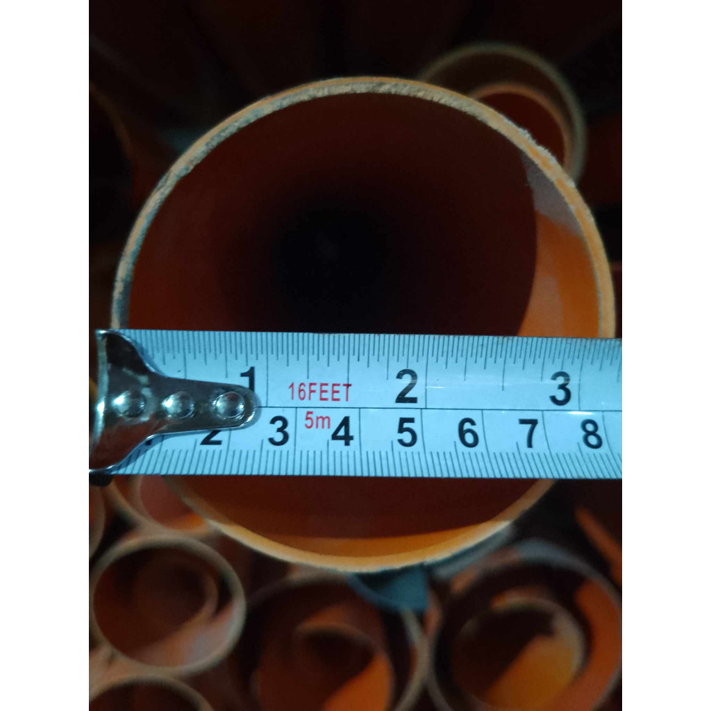 (4 FEET) BIOPIPE PVC PIPE ORANGE S600 SIZE 2" 3" 4" SOLD PER 4 FT