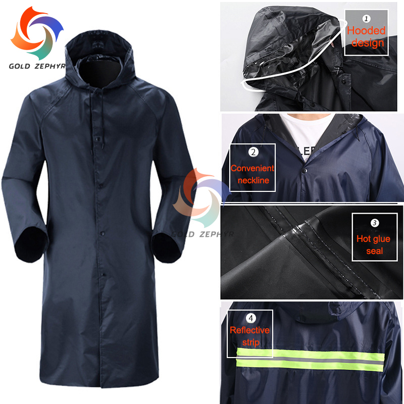 Long reflective raincoat best sale