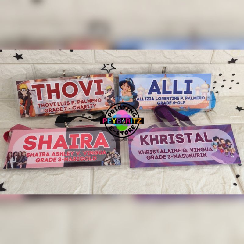 NAME TAG (2 inches x 6 inches) | Shopee Philippines