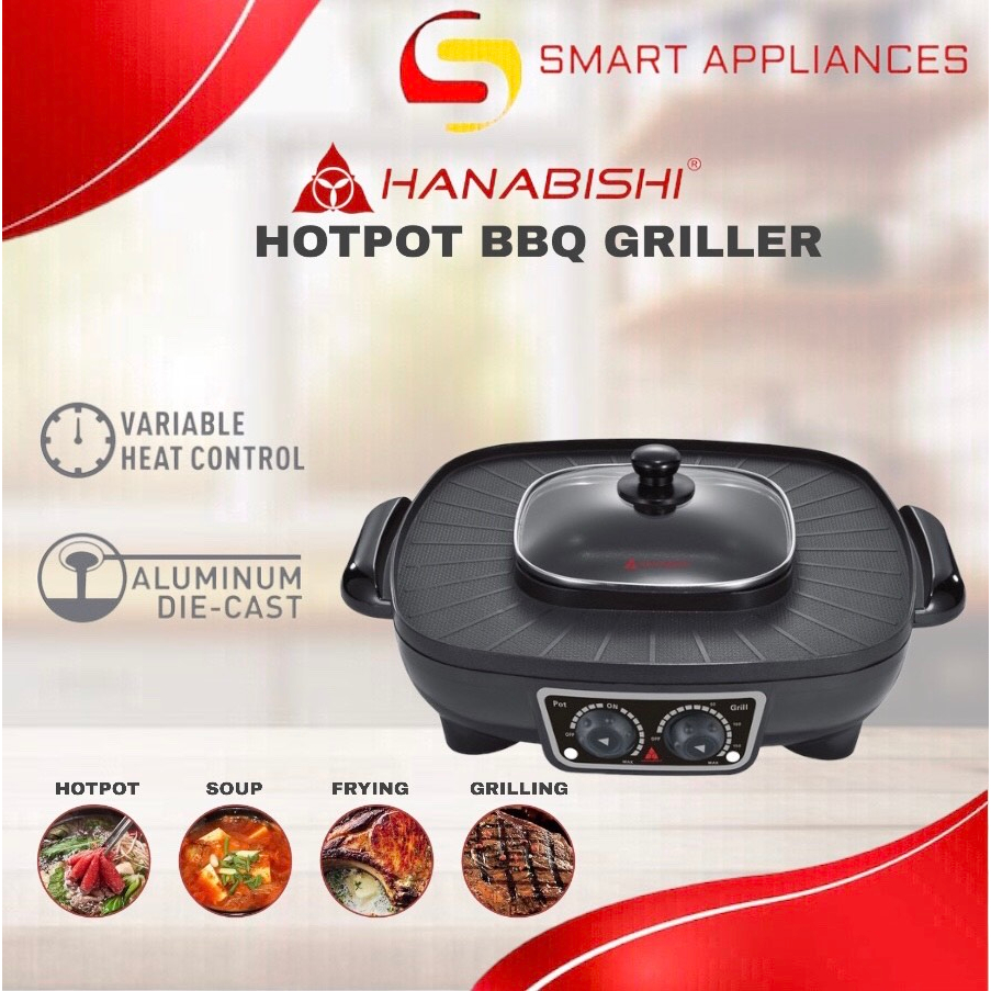 Hanabishi Hotpot BBQ Griller HHOTPOTBBQ100 for Hotpot , soup , frying