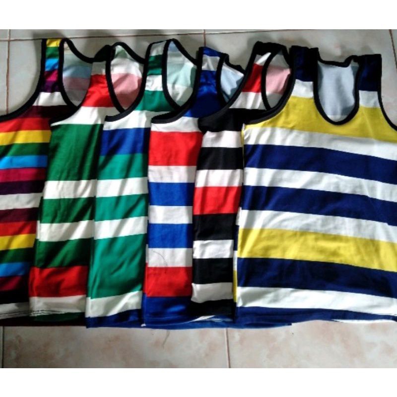 3 pcs Sando stripes for kids 5to12 y.o, assorted color, | Shopee ...