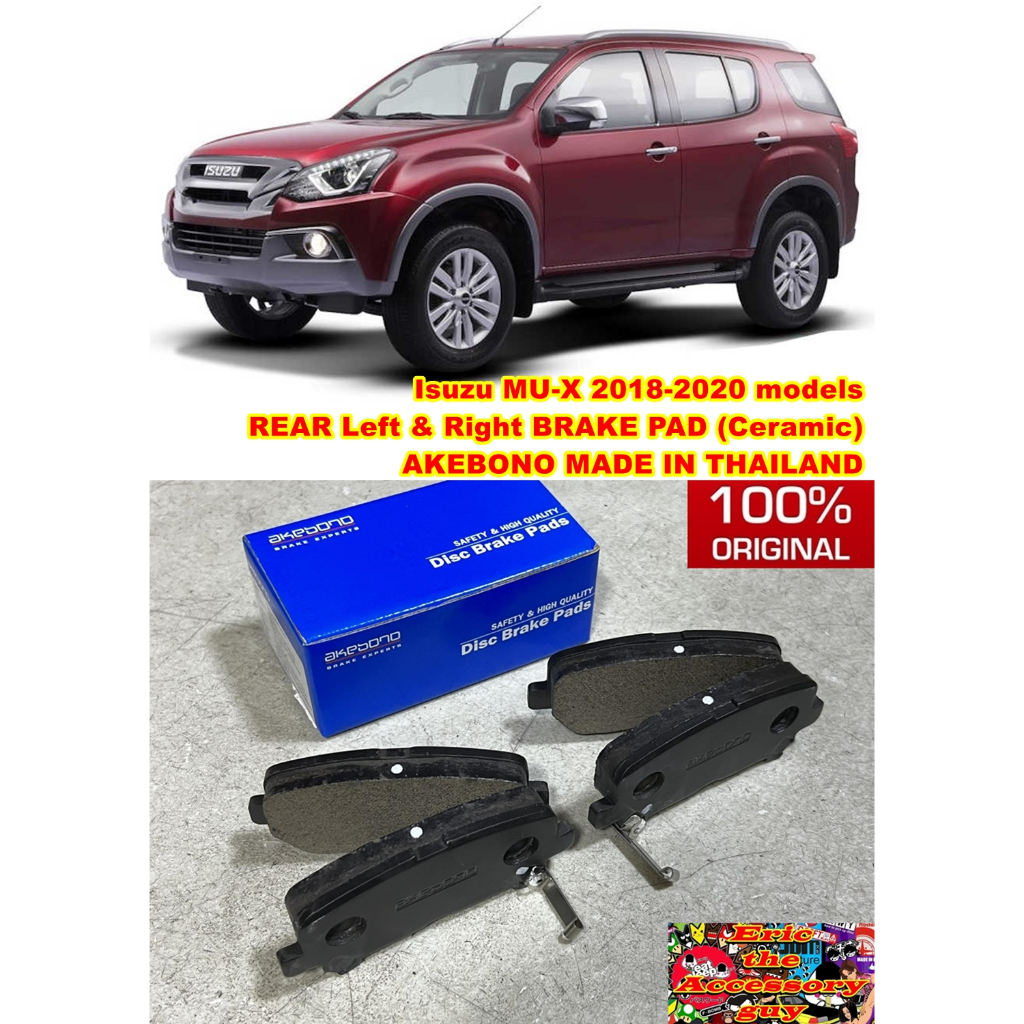 Isuzu MU-X Ceramic Rear Brake Pads for 2018-2020 models (Original ...