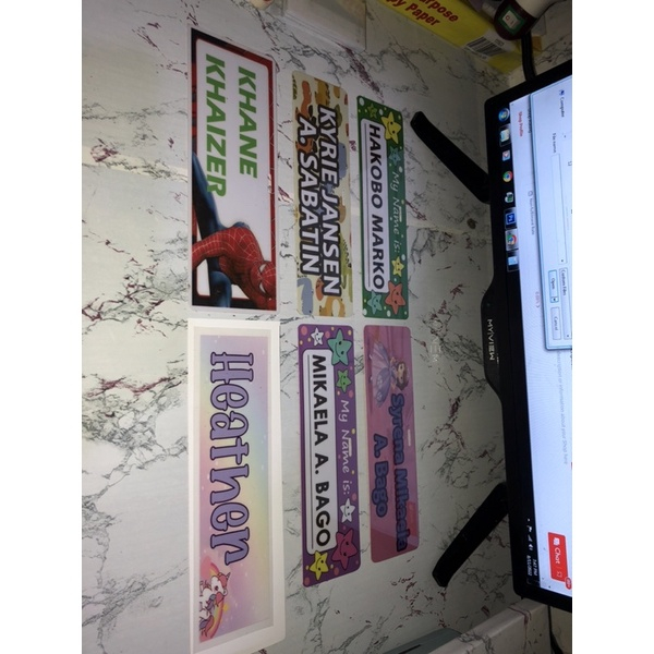 PVC NAMEPLATE with lace | Shopee Philippines