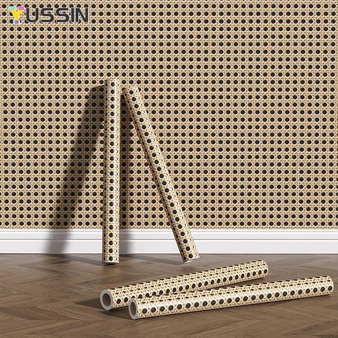 YUSSIN Vintage Rattan Wallpaper Waterproof Selfadhesive Paper Window