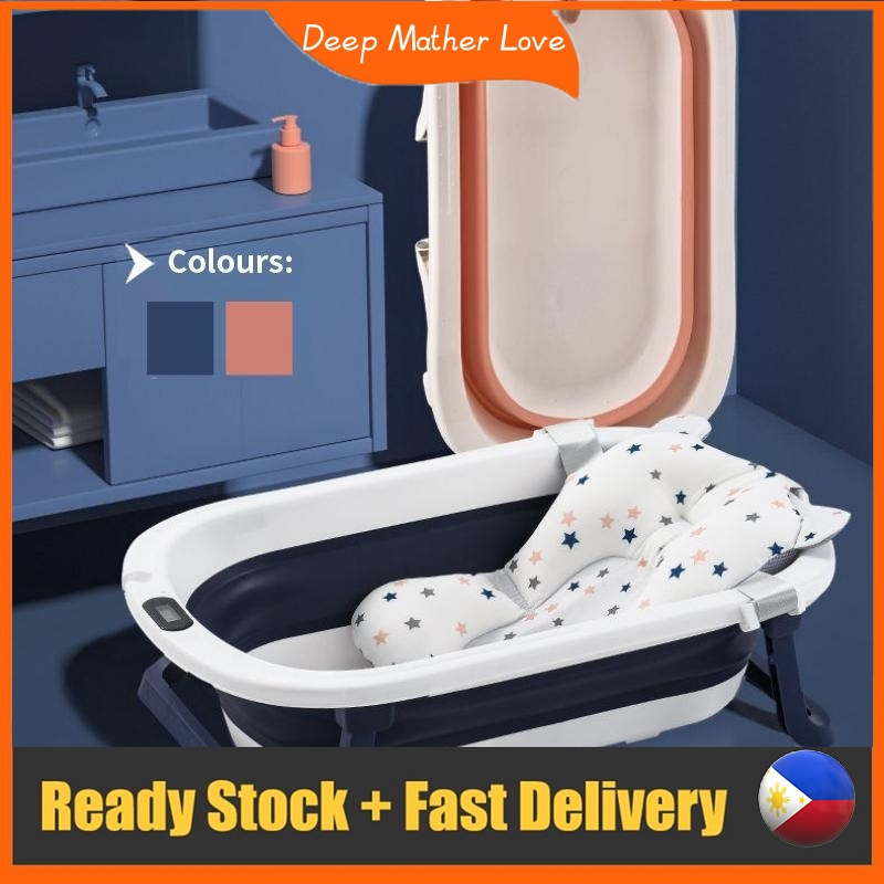 Foldable Baby Bath Tub With Net For Newborn Adjustable NonSlip Bathtub