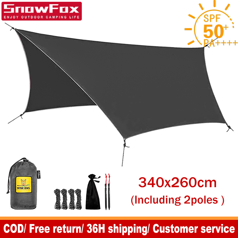 3*3m 210T Canopy Tent for Camping Tent Waterproof Tarp Awning Shade ...