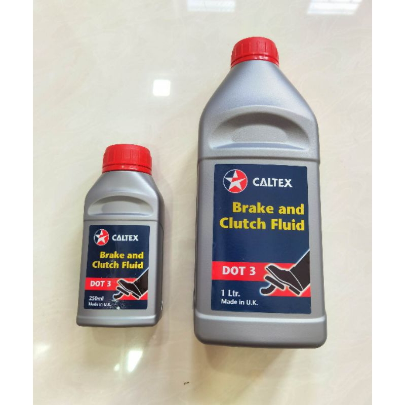 Brake Fluid / Clutch fluid DOT 3, Caltex original made in UK, 1L and