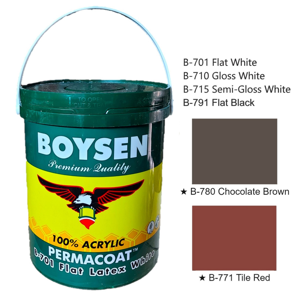 Boysen Permacoat Latex White ( 701 Flat, 715 Semigloss, 710 Gloss, 771