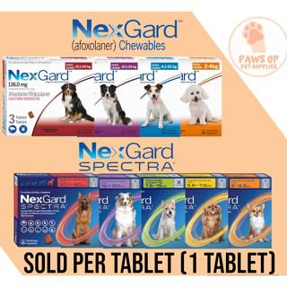 NexGard / NexGard Spectra Chewable Tablet for Dogs (1 TABLET) with FREE ...