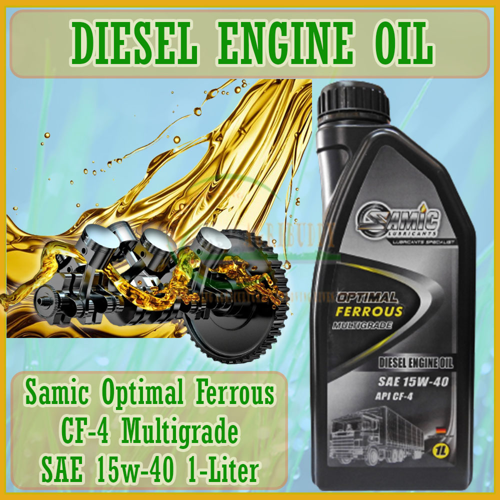 Diesel Engine Oil 15W40 Multigrade 1 Liter Samic Optimal Ferrous CF-4 ...