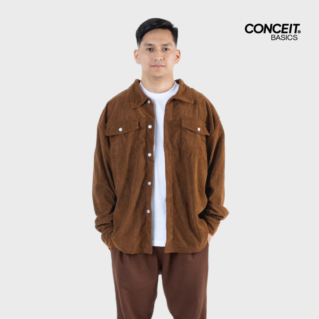 CONCEIT Polo Corduroy Long Sleeve | Shopee Philippines