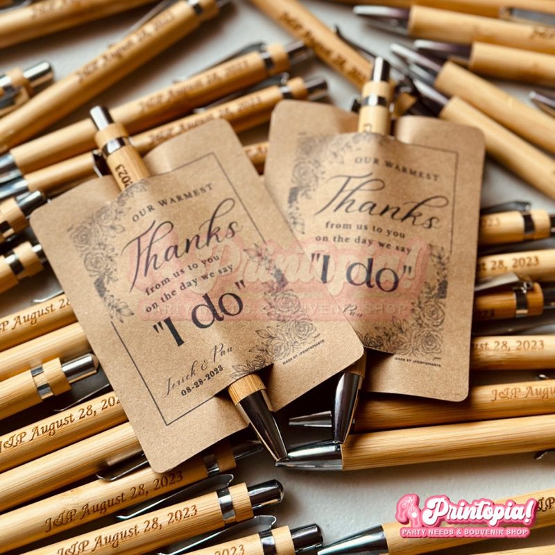 Personalized Bamboo Pen LASER ENGRAVED | Shopee Philippines